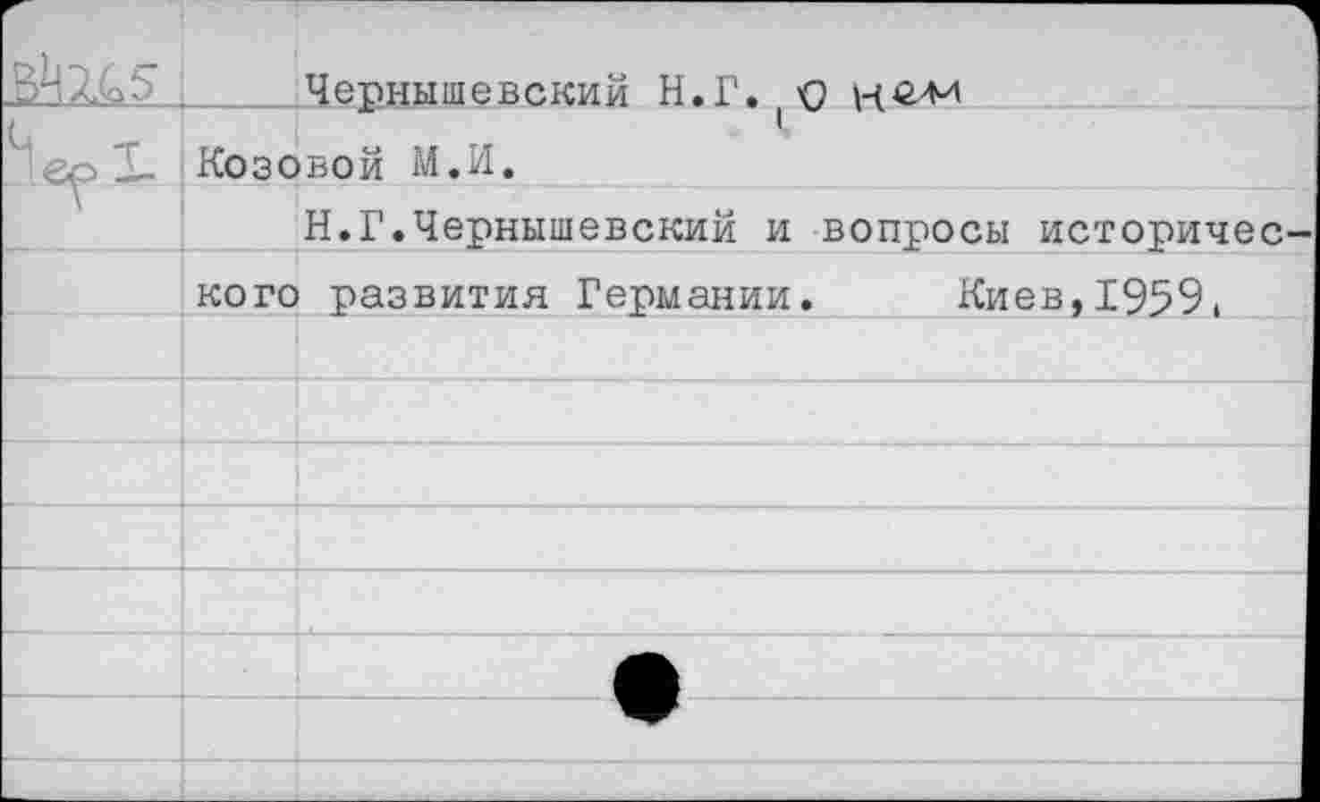 ﻿. Чернышевский Н.Г. О
5.ер X Козовой М.И.
Н.Г.Чернышевский и вопросы историчес
кого развития Германии. Киев, 195%